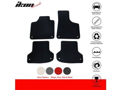 Audi A3 Black 2006-2013 Tapis textile jeu de 4 pièces nylon noir