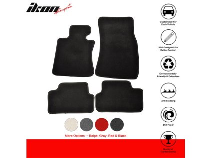 BMW E63 E64 M6 6- 2007-2010 Textilní koberce 4dílná sada nylon černá