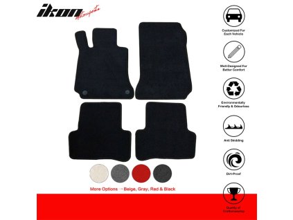 Mercedes-Benz W204 C Class 2008-2011 Textilní koberce 4dílná sada nylon černá