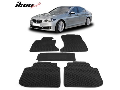 BMW F10 5 Series 2011-2016 Gumové koberce 5dílná sada černá