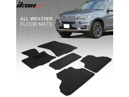BMW F15 X5 Black 2014-2018 Gumové koberce 5dílná sada černá