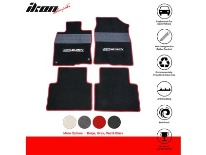 Honda Civic 2016-2021 Textilní koberce 4dílná sada nylon černá s šedým pruhem