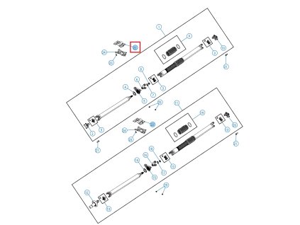 Dodge RAM 1500 5.gen DT Držák středového ložiska hnací hřídele 68259549AA