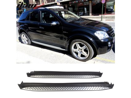 Mercedes Benz W164 ML320 ML350 ML550 2006-2011 Nášlapy hliník stříbrné