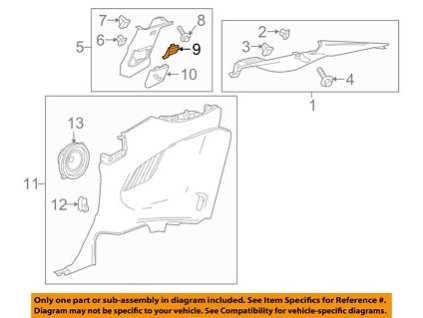 Chevrolet Camaro 6.gen Světle popelavě šedý horní kryt šroubu středového sloupku na straně spolujezdce