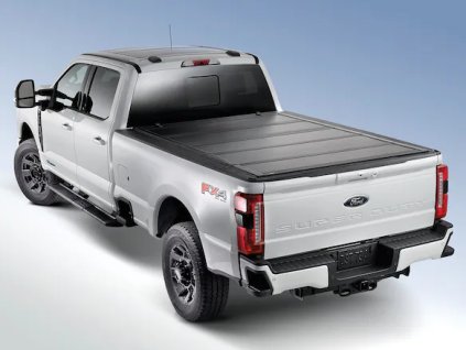 Ford F-250/F-350/F-450 Super Duty Skládací plachta na korbu/korbu Leer Group, 2,4 m, černá, 5dílná