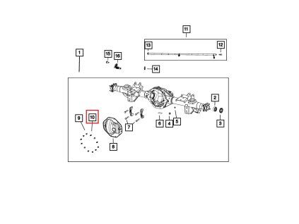 Dodge RAM 1500 5.gen DT Axe de différentiel bilatéral 06036791AA
