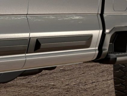 Ford F-250/F-350/F-450 Super Duty Sada dveřních lišt Air Design® Black Satin pro Super Crew