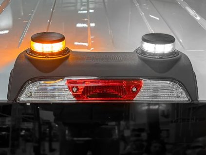 Światła ostrzegawcze LED Ford F-250/F-350/F-450 Super Duty - pomarańczowe i białe, do pojazdów bez przełączników upfitter, średnio ciemnoszary łupek - tylko do użytku we flotach pojazdów