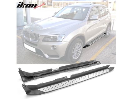 BMW X3 F252011-2017 Nášlapy 2dílná sada černostříbrné