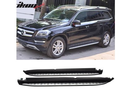 Mercedes Benz GL-Class X166 2013-2019 Nášlapy hliník stříbrné LED