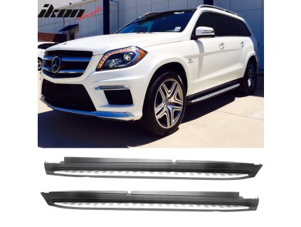 Mercedes Benz GL-Class X166 2013-2019 Nášlapy hliník černostříbrné