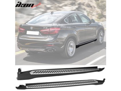 BMW X6 F16 Black & Silver 2015-2019 Nášlapy hliník černostříbrné
