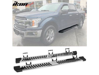 Ford F-150 Super Crew Cab 2015-2025 Marchepieds style V acier robuste