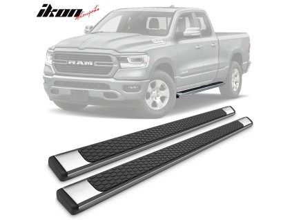 Ram 1500 Quad Cab 2019-2023 Nášľapy pevná oceľ 4,5 palca chrómové