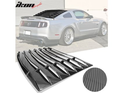 Ford Mustang 2005-2014 Mřížka na okno zadní ABS IKON styl hydro dip z uhlíkových vláken lesklý hladký povrch)