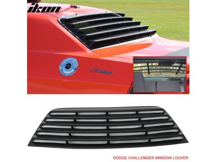 Dodge Challenger 2008-2023 Mřížka na okno zadní nelakovaná černá PU