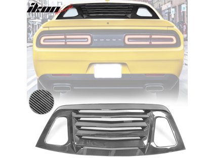 Dodge Challenger 2008-2023 Mřížka na okno zadní V2 styl uhlíkové vlákno Hydro Dip hladká lesklá