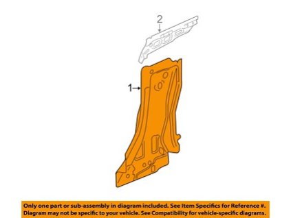 Chevrolet Camaro 6.gen Výztuž vnějšího panelu středového sloupku na straně spolujezdce 23383308