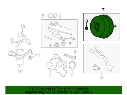 Chevrolet Camaro 6.gen Posilovač brzd 22909771, 23337125, 23431518, 84456305, 84614711