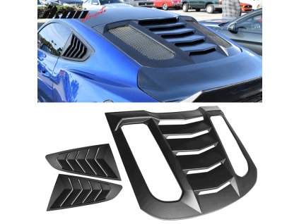 Ford Mustang Coupe 2015-2023 Mřížka na okno zadní IKON V2 styl nenatřená černá