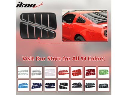 Ford Mustang 2010-2014 Grille de fenêtre latérale PP non peinte noire