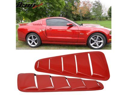 Ford Mustang 2010-2014 Rejilla de ventana lateral PP de competición roja