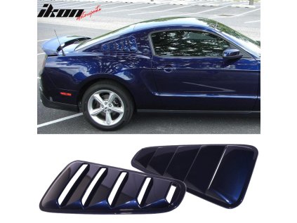 Ford Mustang 2010-2014 Mřížka na okno boční PP modrá metalíza Kona