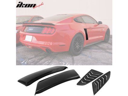 Ford Mustang 2015-2017 Grille de fenêtre latérale ABS non peinte noire