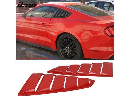 Ford Mustang 2015-2023 Side Window Louvers OE Style PP Ruby Red