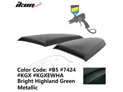 Ford Mustang 2015-2023 Mřížka na okno boční R styl PU zářivě zelená metalíza Highland Green