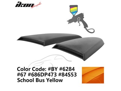 Ford Mustang 2015-2023 Mřížka na okno boční R styl PU žlutá