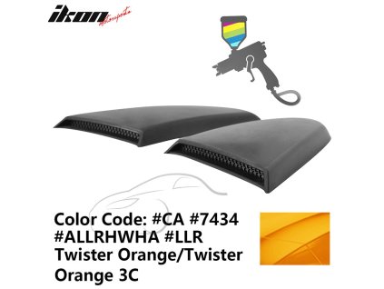 Ford Mustang 2015-2023 Mřížka na okno boční R styl PU oranžová Twister