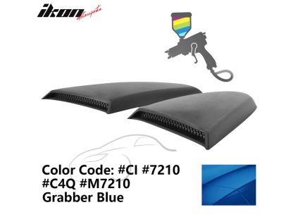 Ford Mustang 2015-2023 Mřížka na okno boční R styl PU modrá