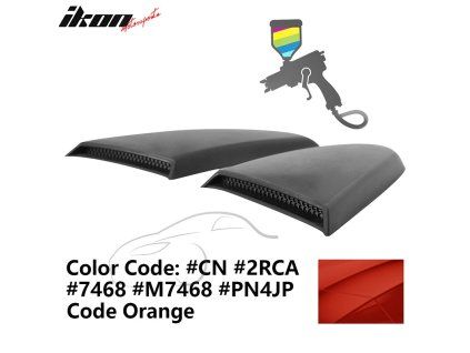 Ford Mustang 2015-2023 Grille de fenêtre latérale style R PU orange Code