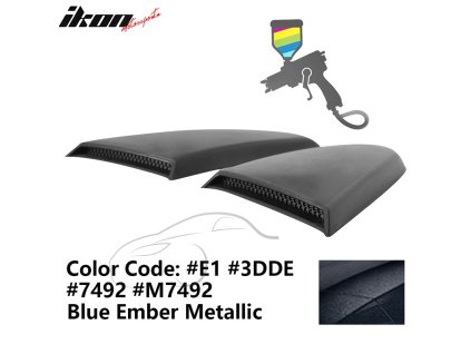 Ford Mustang 2015-2023 Mřížka na okno boční R styl PU modrá metalická Ember