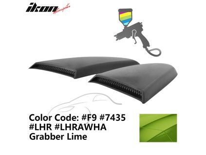 Ford Mustang 2015-2023 Persienne de fenêtre latérale Style R PU lime