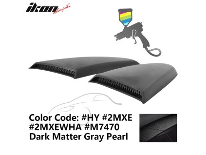 Ford Mustang 2015-2023 Mřížka na okno boční R styl PU šedá Pearl