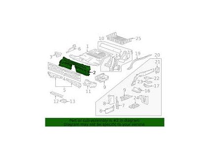 Chevrolet Camaro 6.gen Podlahový panel číslo 5 příčka 23201436