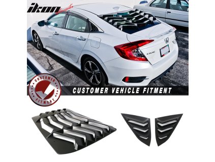 Honda Civic Sedan 2016-2021 Mřížka na okno ABS nenatřená černá