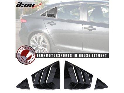 Toyota Corolla 2020-2022 Mřížka na okno boční IKON styl Hydro dip z uhlíkových vláken lesklá černá