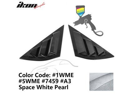 Ford Mustang Mach-E 2021-2023 Persienne de fenêtre latérale IKON PC blanche Space Pearl
