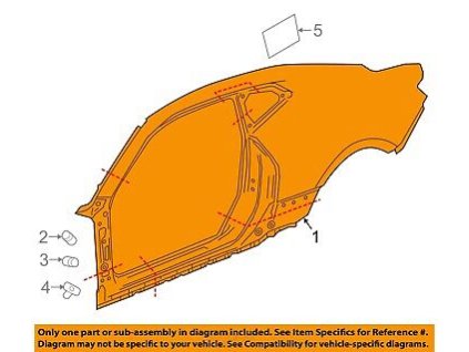 Chevrolet Camaro 6.gen Vnější panel karoserie na straně spolujezdce 84126579, 84195091