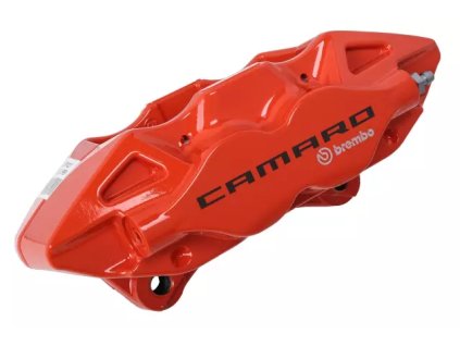 Chevrolet Camaro 6.gen Sestava zadního brzdového třmenu na straně řidiče, červená