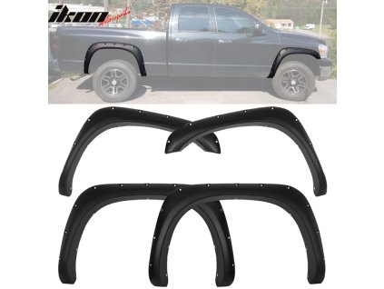 Dodge Ram 2002-2008 Sárvédő szélesítések PP Rivet style strukturált fekete
