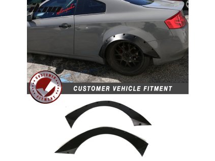 Infiniti G35 Coupe 2-Door 2003-2007 Rozšíření blatníků PU RBV2 styl černá