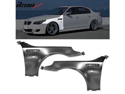 BMW E60 5 series 4dr Wagon M5 2004-2010 Rozšíření blatníků  MS styl kov s chromem