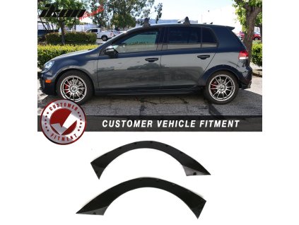 Volkswagen Golf GTI 2009-2011 Rozšíření blatníků RBV2 styl PU černá