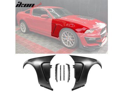 Ford Mustang GT350 2010-2014 Extensions d'ailes style GT350 acier noir