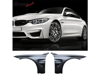 BMW F30 M3 M4 2012-2018 Extensii aripi M3 M4 stil metalic nevopsite negre